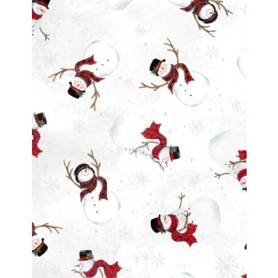 8055-5 Wilmington Prints Design by Susan Winget Nose to Nose Weihnachten Christmas Winter Schnee