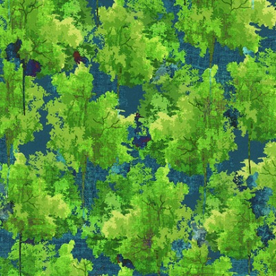 50381 Robert Kaufmann Baumwolle Webware Nature s Pace Wald grün blau