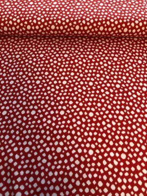 60892 Bündchen Bund Dots Punkte rot weiss
