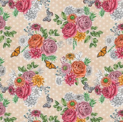 50469 Baumwolle Webware Love Letters by Diana Kappa for Michael Miller Fabrics Rosen Flower verspielt