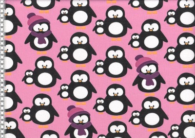 7626 Sweat Stretch Raik Pinguine rosa Winter