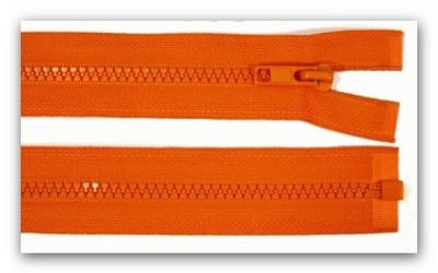 20280 Reißverschluss orange 80cm teilbar für Jacken