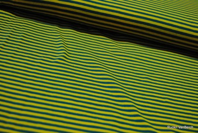 6582 Jersey Stretch Ringel Streifen senf jadegrün grün
