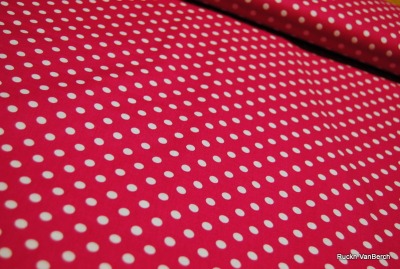 5848 pink Baumwolle Stoff weiß Punkte Dots