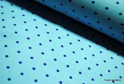 6221 Bündchen Schlauchware Punkte Dots hellblau