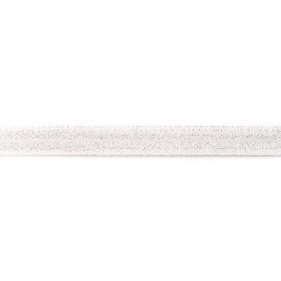 3423 Einfassband elastisch weiß Glitzer 15mm