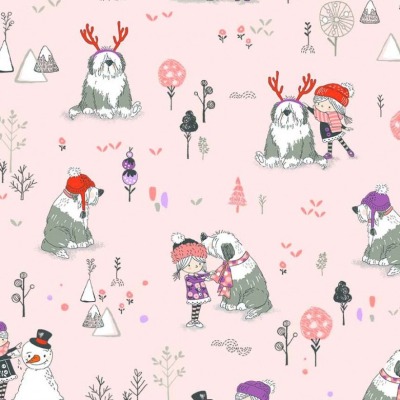 US5201-18 Baumwolle Webware Winter Days Snow Princess Lisa Glanz by Michael Miller Fabrics