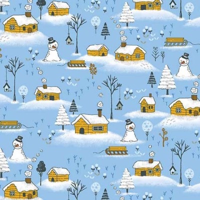 US5201-26 Baumwolle Webware Winter Days Snowy Wheater Lisa Glanz by Michael Miller Fabrics