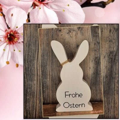 Hase stehend/groß Frohe Ostern - aus Keraflott