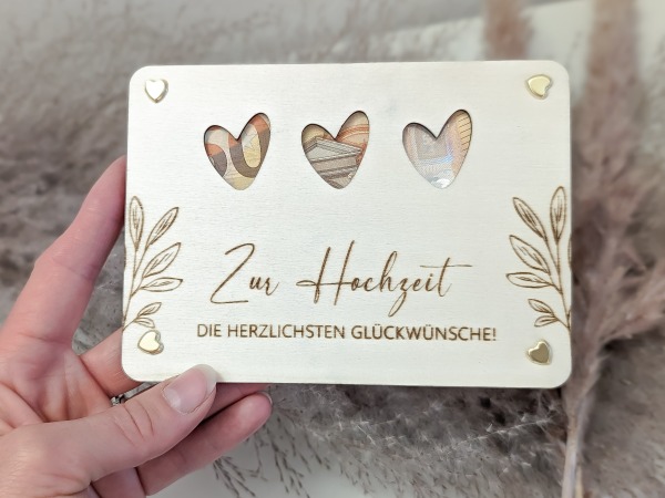 Geldgeschenk Hochzeit - Personalisierung möglich