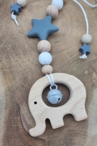 Pendentif siège bébé étoile grise 6