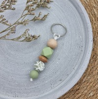 Keychain Floral print green