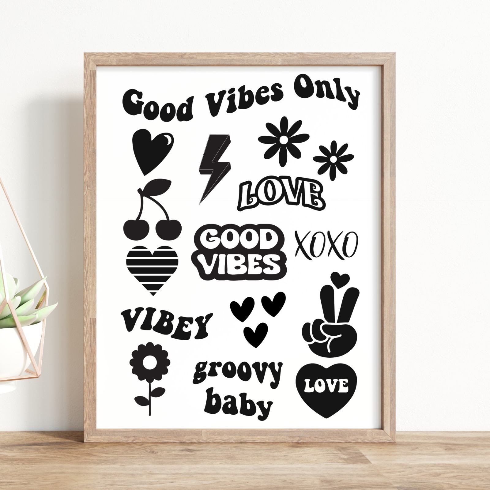 Bügelbilder Set mit tollen Motiven, good vibes only, xoxo und vielen anderen