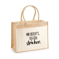 Mir reichts ich geh stricken Tasche,praktische Tasche und Geschenkidee für Strick und