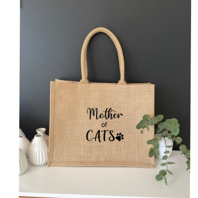 Jutetasche Mother of cats, eine schöne Geschenkidee - Eine schöne Geschenkidee zum Muttertag und G