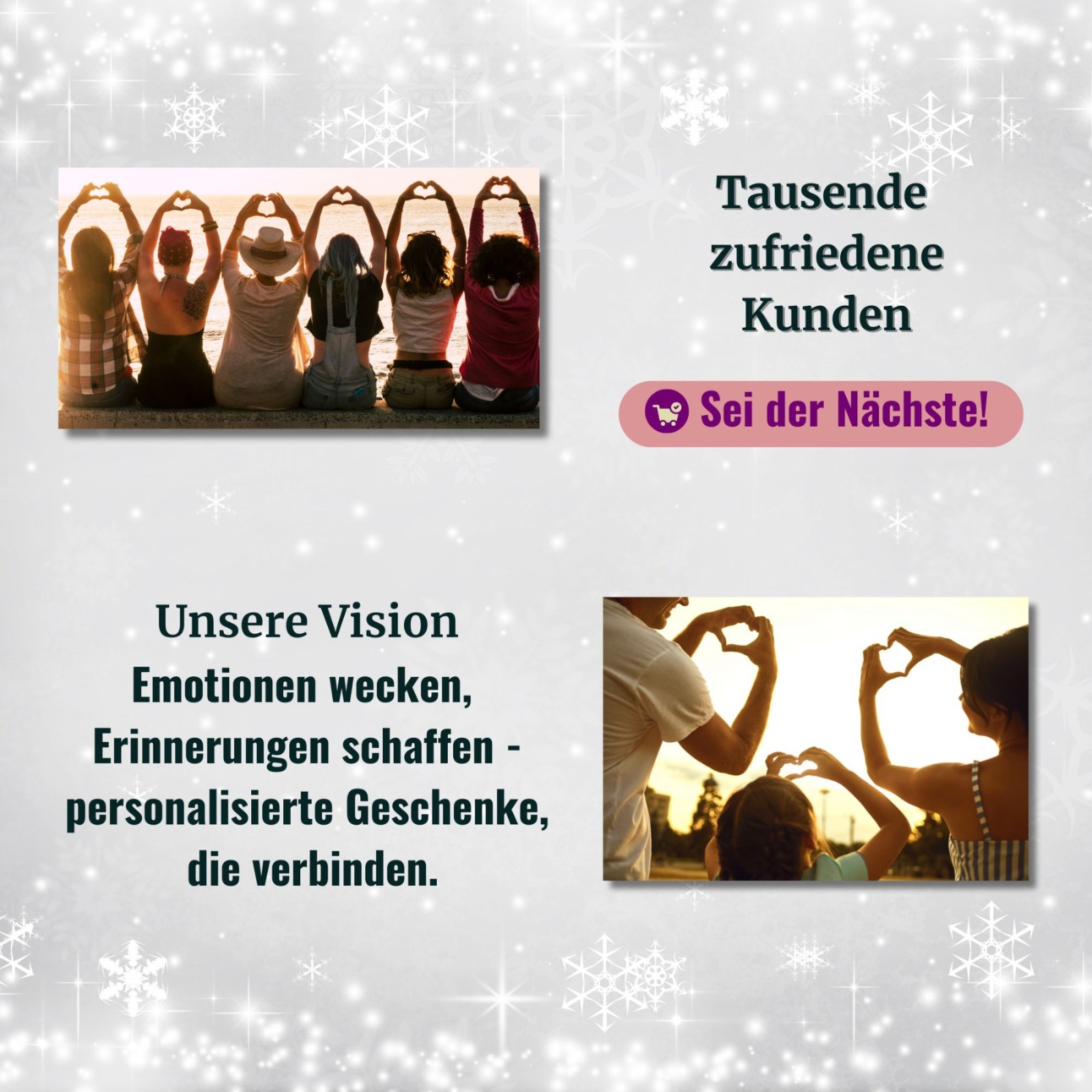 Christbaumkugel personalisiert aus Glas 8 cm mit weihnachtlicher Geschenkbox, Weihnachtskugel mit