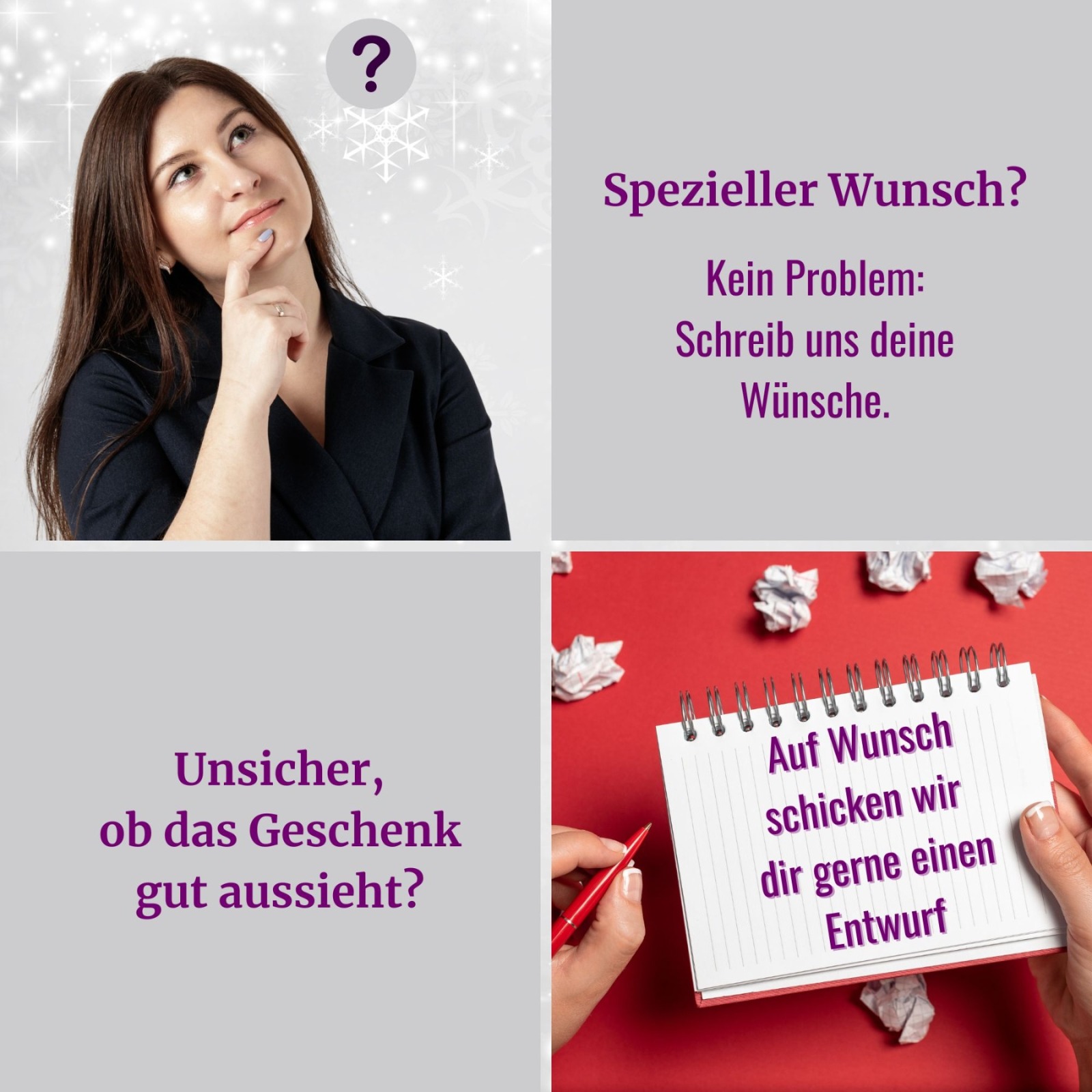 Geschenkverpackung für Schokoladenriegel mit Spruch im 4er Set oder 8er Set mit weihnachtlichem