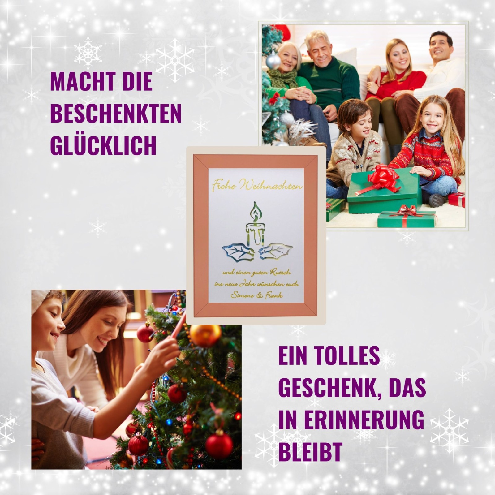 Geldgeschenk Weihnachten personalisiert, Weihnachtsgeschenk Ideen, weihnachtliches