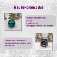 Christbaumkugel 8 cm aus Glas inkl. Geschenkbox, Du wirst Papa, Geschenkidee zu Weihnachten, 5