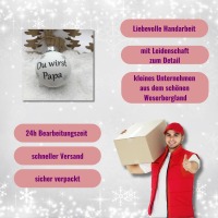 Christbaumkugel 8 cm aus Glas inkl. Geschenkbox, Du wirst Papa, Geschenkidee zu Weihnachten, 7