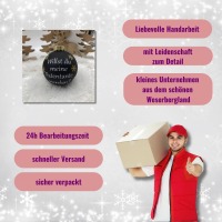 Christbaumkugel 8 cm aus Glas inkl. Geschenkbox, willst du meine Patentante werden, Geschenk für