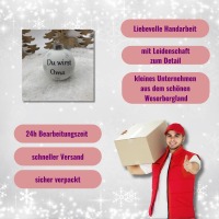 Christbaumkugel 8 cm aus Glas inkl. Geschenkbox, Du wirst Oma, Geschenkidee zu Weihnachten, 6