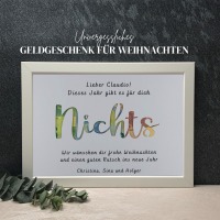 personalisiertes Geldgeschenk Weihnachten, weihnachtliche Geldgeschenkverpackung, lustiges Geschenk,