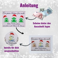 personalisiertes Geldgeschenk Weihnachten, weihnachtliche Geldgeschenkverpackung, Geld nett