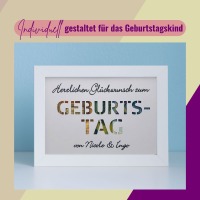 Geldgeschenk zum Geburtstag personalisiert, Geldgeschenk im Bilderrahmen personalisiert, Geld