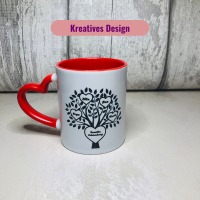 Tasse mit Lebensbaum, Familienmitglieder, Geschenk zum Valentinstag, personalisiert, Geschenk für