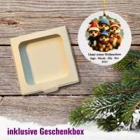 Ornament personalisiert, Weihnachtsdeko Anhänger mit Namen, Geschenk zu Weihnachten inkl.