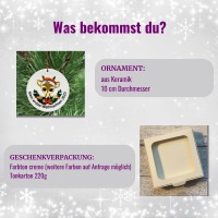 Ornament personalisiert, Weihnachtsdeko Anhänger mit Namen, Geschenk zu Weihnachten inkl.