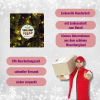 Tannenbaumschmuck personalisiert, Weihnachtsdeko Anhänger mit Namen, Geschenk zu Weihnachten inkl.