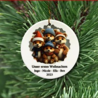 Ornament personalisiert, Weihnachtsdeko Anhänger mit Namen, Geschenk zu Weihnachten inkl.