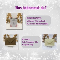 Rubbelkarte Rubellos mit weihnachtlichen Motiv inkl. Kuvert, Gutschein für ein Wochenendurlaub zu