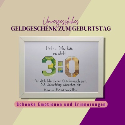 Personalisiertes Geldgeschenk zum runden Geburtstag: Einzigartige Überraschung für deine Liebsten