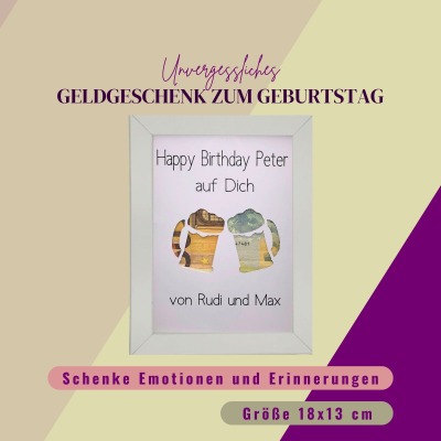 Geldgeschenk Männer Geburtstag, Geschenk personalisiert Mann, Geschenk Kumpel, Geschenk Bier,