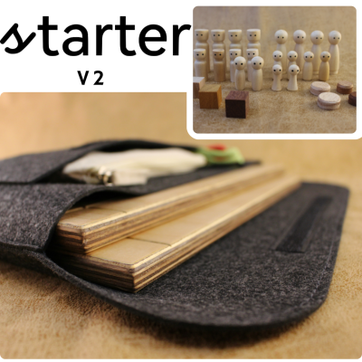 Systembrett Starter-Set V2, Anthrazit - inkl. Figuren, Objekten, Schnüren &amp; Tasche