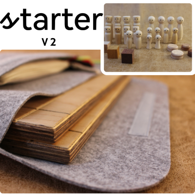Systembrett Starter-Set V2, Grau - inkl. Figuren, Objekten, Schnüren &amp; Tasche
