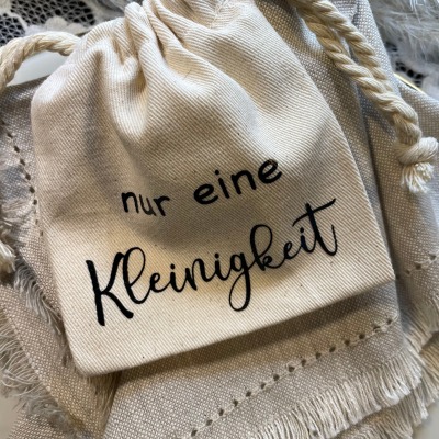 Baumwoll Säckchen, Geschenksäckchen, Gastgeschenk, Personalisiert