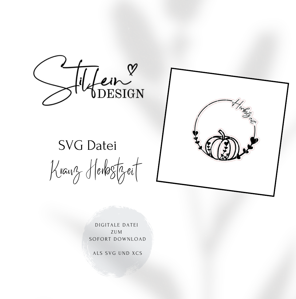 SVG Datei Herbstzeit Kreis , digitale Datei zum Download