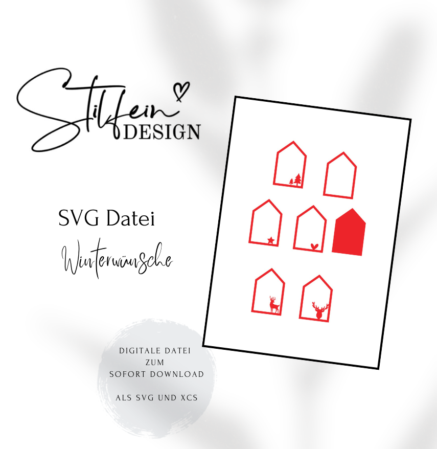 SVG Datei Weihnachtshäuser digitale Datei zum Download