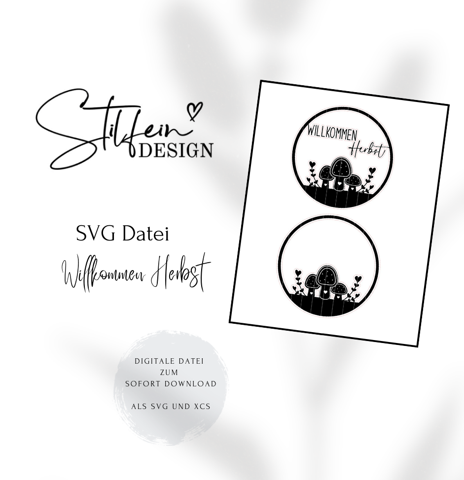 SVG Datei Willkommen Herbst, digitale Datei zum Download