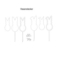 Laser-/Plotter datei Hasenstecker, digitale Datei zum Download, 2