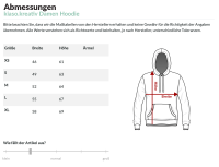 Kapuzenpullover Damen Der Schlüssel zum Glück steckt von innen hellblau 4