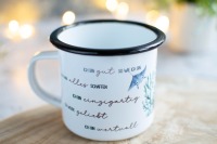 Emailletasse mit Affirmationen für Kinder Taucher 2