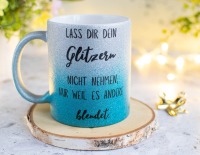 Glitzertasse mit Farbverlauf