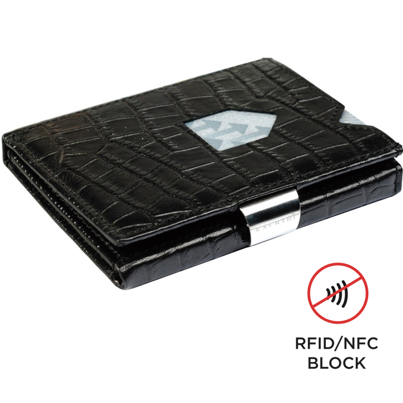 Exentri Wallet CAIMAN BLACK mit RFID-Schutz