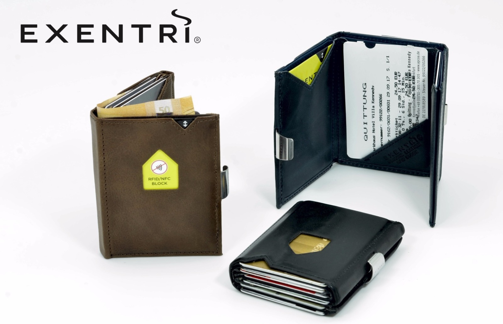Exentri Wallet BLACK CHESS mit RFID-Schutz 5