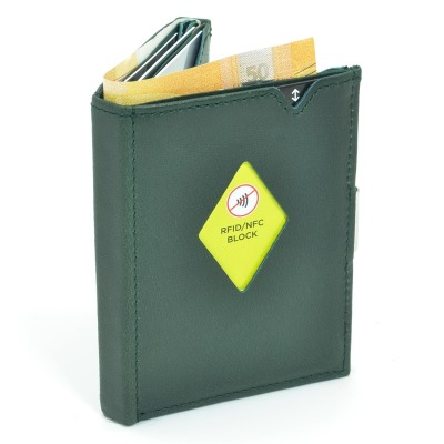 Exentri Wallet - Emerald Green - Mit RFID Schutz - Das Micro-Wallet/Geldbeutel von Exentri ist das